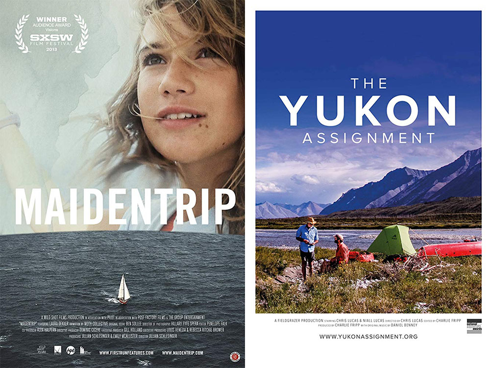 Movie posters for Maidentrip and The Yukon Assignment