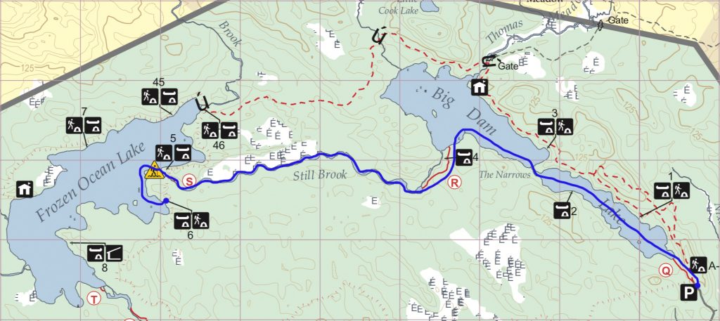 The route we took while paddling Kejimkujik National Park