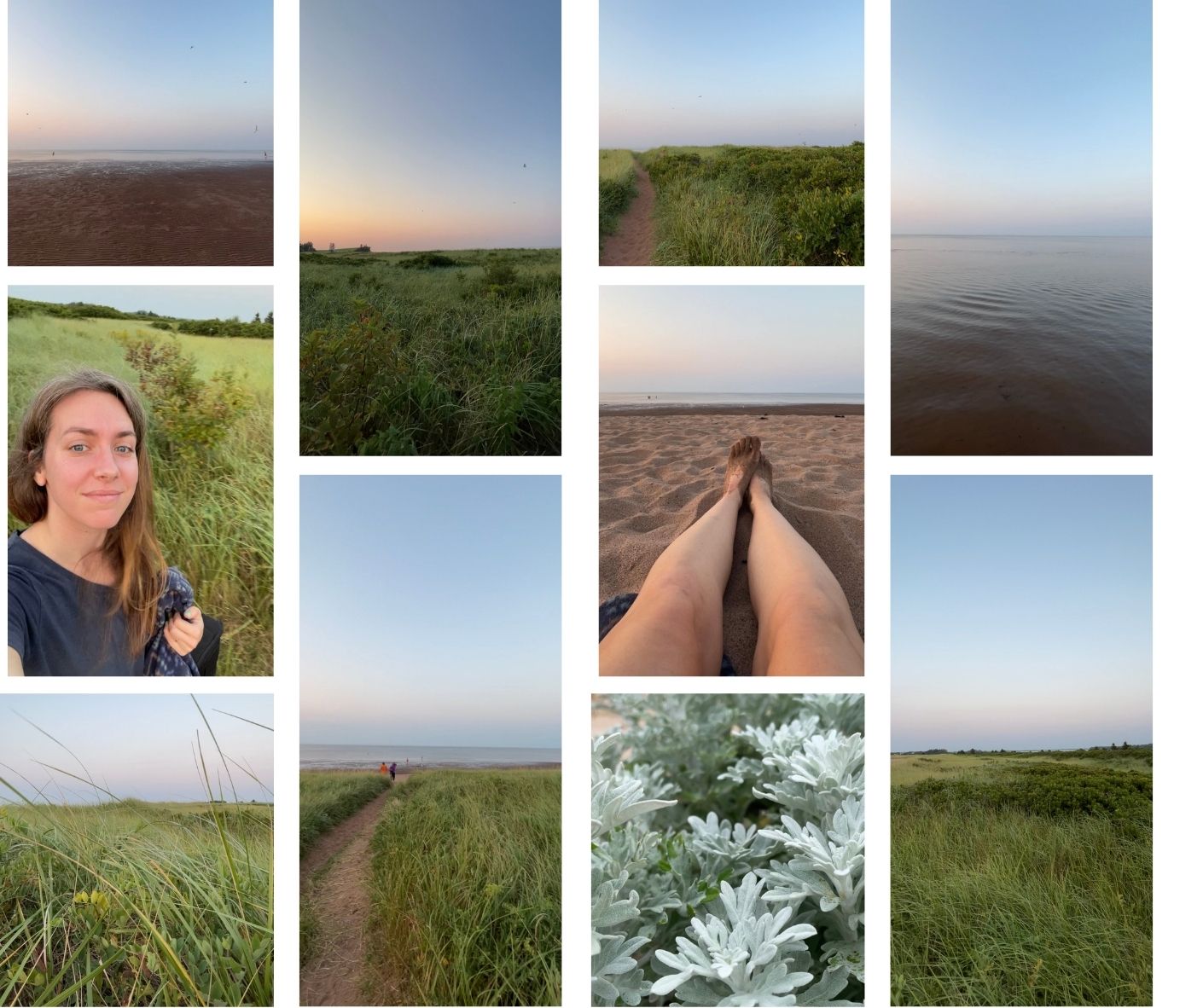 Collage of Waterside Beach Provincial Park.